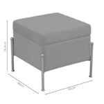 Σκαμπό-μπαούλο Panton pakoworld φυστικί-χρυσό 40x40x36.5εκ - Image 4