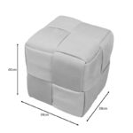 Σκαμπό Jisko pakoworld σάπιο μήλο βελούδο 38x38x40εκ - Image 5