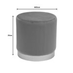 Σκαμπό Dash pakoworld βελούδο σάπιο μήλο-χρυσό Φ35x35εκ - Image 4