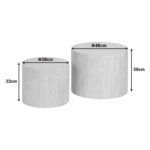 Βοηθητικά τραπεζάκια 2τεμ Zonar pakoworld MDF σε όψη τραβερτίνας - Image 7