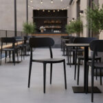 Καρέκλα Amvroan στοιβαζόμενη pakoworld με UV protection ανθρακί pp 51x49x79.5εκ - Image 2