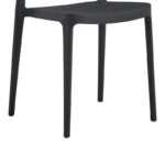 Καρέκλα Amvroan στοιβαζόμενη pakoworld με UV protection ανθρακί pp 51x49x79.5εκ - Image 4