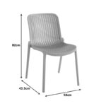 Καρέκλα Teragi στοιβαζόμενη pakoworld pp με UV protection μέντα 58x43.5x82εκ - Image 8
