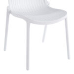 Καρέκλα Teragi στοιβαζόμενη pakoworld pp με UV protection λευκή 58x43.5x82εκ - Image 7