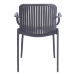 Πολυθρόνα Teragi στοιβαζόμενη pakoworld pp με UV protection ανθρακί 59x57x82εκ - Image 5