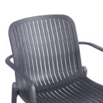 Πολυθρόνα Teragi στοιβαζόμενη pakoworld pp με UV protection ανθρακί 59x57x82εκ - Image 6