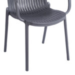 Πολυθρόνα Teragi στοιβαζόμενη pakoworld pp με UV protection ανθρακί 59x57x82εκ - Image 7