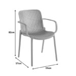 Πολυθρόνα Teragi στοιβαζόμενη pakoworld pp με UV protection terracotta 59x57x82εκ - Image 8