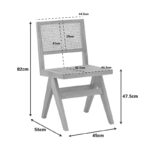 Καρέκλα Winslow pakoworld φυσικό rubberwood 45x56x82εκ - Image 3