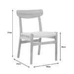 Καρέκλα Eaprine pakoworld φυσικό σχοινί-rubberwood 49x53x77εκ - Image 8