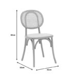 Καρέκλα στοιβαζόμενη Zoel pakoworld ξύλο οξιάς και rattan σε φυσική απόχρωση 45x52x82εκ - Image 9