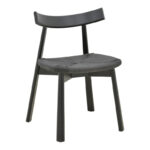 Καρέκλα Clareta pakoworld rubberwood-σχοινί σε μαύρη απόχρωση 53x55x79εκ