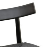 Καρέκλα Clareta pakoworld rubberwood-σχοινί σε μαύρη απόχρωση 53x55x79εκ - Image 7