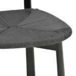 Καρέκλα Clareta pakoworld rubberwood-σχοινί σε μαύρη απόχρωση 53x55x79εκ - Image 8
