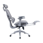 Καρέκλα γραφείου διευθυντή με υποπόδιο Thelonius pakoworld mesh γκρι - Image 8