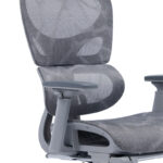 Καρέκλα γραφείου διευθυντή με υποπόδιο Thelonius pakoworld mesh γκρι - Image 10