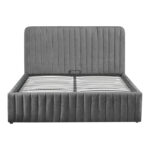 Κρεβάτι διπλό Zilin pakoworld ύφασμα ανθρακί με αποθηκευτικό χώρο 160x200εκ - Image 6