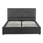 Κρεβάτι διπλό Sonnie pakoworld με αποθηκευτικό χώρο ύφασμα ανθρακί 150x200εκ - Image 6