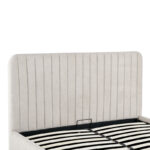 Κρεβάτι διπλό Zilin pakoworld ύφασμα μπεζ με αποθηκευτικό χώρο 160x200εκ - Image 6