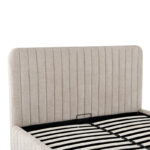 Κρεβάτι διπλό Zilin pakoworld ύφασμα μπουκλε μπεζ με αποθηκευτικό χώρο 160x200εκ - Image 6