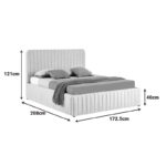 Κρεβάτι διπλό Zilin pakoworld ύφασμα μπουκλε μπεζ με αποθηκευτικό χώρο 160x200εκ - Image 8