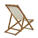 Σεζλόνγκ Franclow pakoworld ξύλο ακακίας φυσικό-πανί pvc λευκό - Image 3