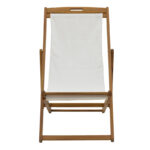 Σεζλόνγκ Franclow pakoworld ξύλο ακακίας φυσικό-πανί pvc λευκό - Image 4