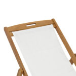 Σεζλόνγκ Franclow pakoworld ξύλο ακακίας φυσικό-πανί pvc λευκό - Image 5