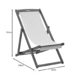 Σεζλόνγκ Franclow pakoworld ξύλο ακακίας φυσικό-πανί pvc λευκό - Image 7