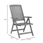 Τραπεζαρία Zerco-Sopho pakoworld σετ 7τεμ φυσικό μασίφ ξύλο ακακίας 200/150x100x75εκ - Image 11