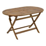 Τραπεζαρία Bistrual-Falov pakoworld σετ 5τεμ πτυσσόμενο φυσικό μασίφ ξύλο ακακίας 130x80x72εκ - Image 4