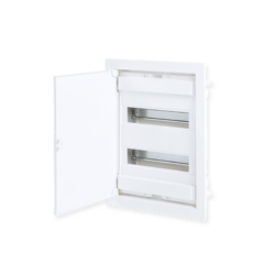 FLUSH MOUNTING 24+4 MODULES 2 ROWS WHITE DOOR