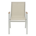 Πολυθρόνα Azelie pakoworld αλουμινίου σε απόχρωση textilene μπεζ και πόδι λευκό 56x75x88εκ - Image 6