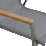 Τραπεζαρία Azelie-Lafla pakoworld σετ 7τεμ ανθρακί ύφασμα-ανθρακί αλουμίνιο 160-240x90x75εκ - Image 9