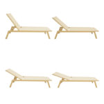 Ξαπλώστρα Boka pakoworld αλουμίνιο cappuccino- textilene σε σαμπανί 60x192x31εκ - Image 2