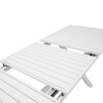 Τραπέζι επεκτεινόμενο Dagyn pakoworld λευκό αλουμίνιο 180-240x90x76εκ - Image 8