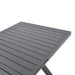 Τραπέζι επεκτεινόμενο Dagyn pakoworld ανθρακί αλουμίνιο 180-240x90x76εκ - Image 6