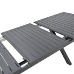 Τραπέζι επεκτεινόμενο Dagyn pakoworld ανθρακί αλουμίνιο 180-240x90x76εκ - Image 7