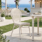 Καρέκλα Nacia pakoworld στοιβαζόμενη αλουμίνιο-textilene λευκό 45x59x85εκ - Image 6