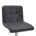 Σκαμπό μπαρ Remina pakoworld πτυσσόμενο μαύρο pu-βάση χρωμίου 44x44x112εκ - Image 7