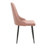 Καρέκλα Azori pakoworld σάπιο μήλο βελούδο-πόδι μαύρο μέταλλο 49x55x85εκ - Image 3