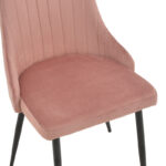 Καρέκλα Azori pakoworld σάπιο μήλο βελούδο-πόδι μαύρο μέταλλο 49x55x85εκ - Image 7