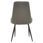 Καρέκλα Azori pakoworld ανθρακί βελούδο-πόδι μαύρο μέταλλο 49x55x85εκ - Image 5