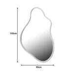 Καθρέπτης Decorde Inart ξύλο σε λευκή απόχρωση 90x3.5x150εκ - Image 2