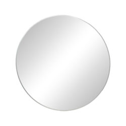 Καθρέπτης Nhaos pakoworld ασημί αλουμίνιο Φ60x2.5εκ