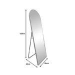 Καθρέπτης Lorens pakoworld αλουμίνιο σε ασημί απόχρωση 46x40x150εκ - Image 2