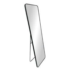 Καθρέπτης δαπέδου Jayrens pakoworld αλουμίνιο σε μαύρη απόχρωση 50x40x160εκ