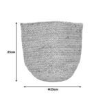 Διακοσμητικό καλάθι Mideko Inart γιούτα σε φυσική απόχρωση Φ25x25εκ - Image 2