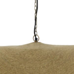 Φωτιστικό οροφής Klark Inart φυσικό ψάθα-μέταλλο Φ120x144εκ - Image 3