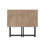 Γραφείο εργασίας τοίχου πτυσσόμενο Thox pakoworld oak μελαμίνης-μαύρο μέταλλο 80x50x72εκ - Image 3